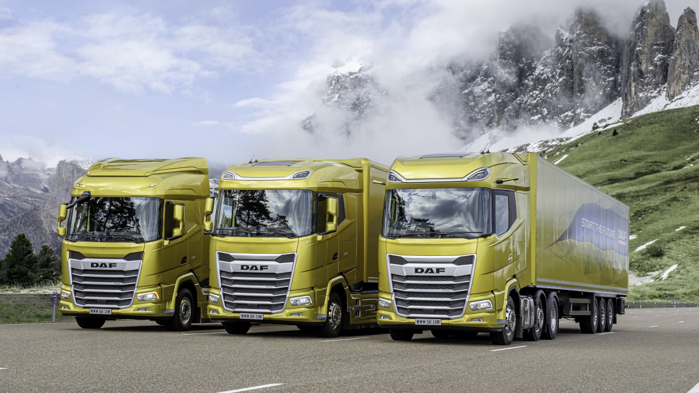 Slideshow Bild - Die neue Generation DAF Trucks 2021 - von links nach rechts: XF, XG,  XG+.